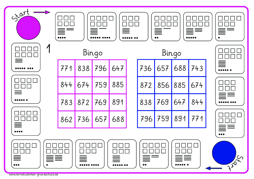 Bingo mit Zahlenbildern - ZR 1.000